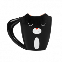 Thumbs Up Black Cat Mug, 275ml, Black