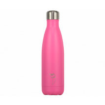 Chilly’s Stainless Steel Water Bottle, 500ml, Neon Pink