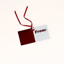 Bodum 'To & From' Gift Tag, Small, Red