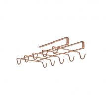 Metaltex 'My Mug' Undershelf Mug Holder, 14cm, Rose Gold
