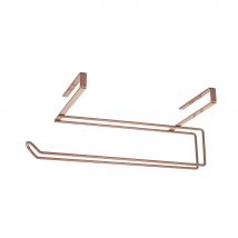 Metaltex 'Easy Roll' Undershelf Kitchen Paper Holder, 35cm, Rose Gold