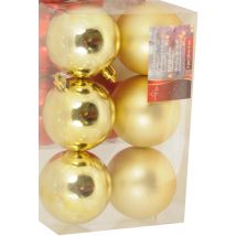 Christmas Gifts Decorating Balls, 6cm, 6pcs, Gold