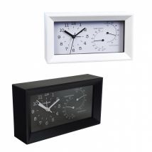 Polaroid Clock Alarm Thermo/Hygrometer, Black and White