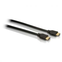 Philips HDMI 1.4 + Ethernet 1.8m Cable w/Gold Connectors, Black