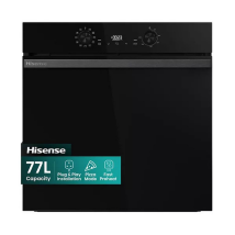 Hisense BI622ABPGUK Hi4 59.5cm Built In Plug & Play Electric Single Steam Oven Jet Black