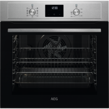 AEG 3000 Sreies BEX33501EM Surround Cook Electric Single Built in Oven with Retractable Dials in Stainless Steel