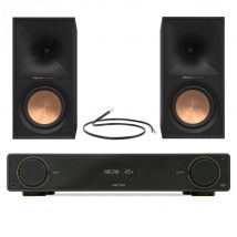 Arcam A5+ Integrated Amplifier with Klipsch R-60M Bookshelf Speakers Pair - Black