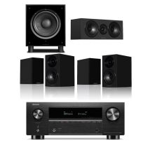 Denon AVC-X3800H 9.4 Ch 180W 8K AV Receiver with Wharfedale Diamond 12.1i 5.1 Speaker Package Black