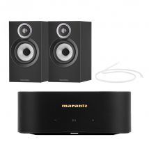 Marantz MODEL M1 2.1 Channel Streaming Amplifier with Bowers & Wilkins 607 S3 Bookshelf Speakers HiFi Package Black