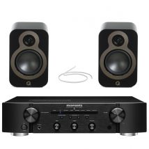 Marantz PM6007 Integrated Amplifier With Q Acoustics Q3020c Bookshelf Speakers Satin Black Pair HiFi Package