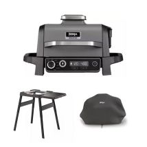 Ninja Woodfire Electric BBQ Grill and Smoker with Stand and Cover OG701UKGRILLKIT - CLEARANCE