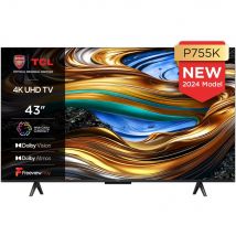 TCL 43P755K 43 Inch P755K 4K UHD HDR LED Smart Android TV 2024