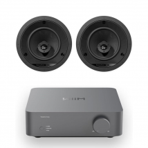 Wiim Vibelink Stereo Amplifier Space Grey with Bowers & Wilkins CCM664 Ceiling Speakers Pair Bundle