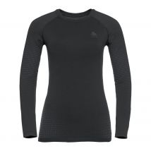 Odlo Performance Warm Eco BI Top Crew Neck Longsleeve Dames-Zwart,Antraciet