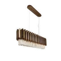 Antique Gold Finish Rectangular Chandelier