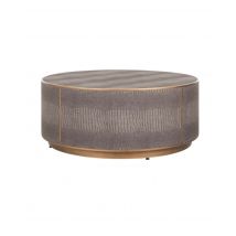 Brushed Gold Textured Coffee Table