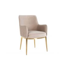 Luxe Mink Velvet Dining Chair