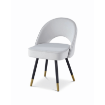 Grey Matte Velvet Dining Chair Set Of 2