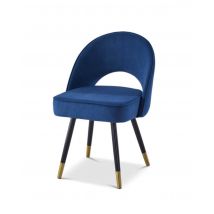 Blue Matte Velvet Dining Chair Set Of 2