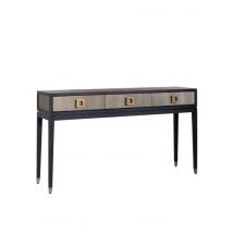 Textured Brass Trim Console Table