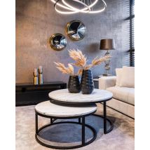Carrara Marble Coffee table set of 2