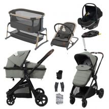 BabyLo Panorama XTi Luxury Bundle & Travel System + Maxi Cosi Kori & Iora, Fern