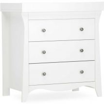 CuddleCo Clara 3 Drawer Dresser & Changer, White