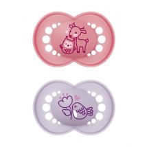 MAM Pure Original 6+M Soother 2pk - Girl