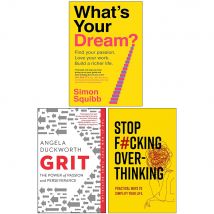 What’s Your Dream? Grit Angela Duckworth Stop Fking Overthinking 3 Book Set
