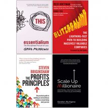 Blitzscaling, Profits Principles, Scale Up & Essentialism 4 Books Collection Set