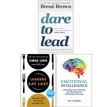 Dare to Lead, Leaders Eat Last and Emotional Intelligence 3 Book Set Brené Brown, Simon Sinek, Daniel Goleman