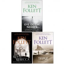 Ken Follett 3 Book Set Eye Of The Needle The Key To Rebecca Triple Thrillers Classic