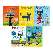 Pete the Cat 5 Book Set Featuring I Love My White Shoes and Rocking in My School Shoes