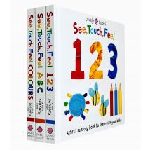 See, Touch, Feel a First Sensory Book Collection 3 Books Set (See,Touch, Feel 123, Touch)