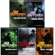 Jim Butcher Dresden Files Series 2 5 Collection Blood Rites Dead Beat Proven Guilty White Night Small Favour