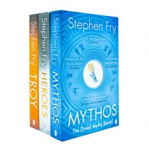 Stephen Fry Greek Myths Series 3 Books Collection Set (Troy, Heroes, Mythos)