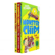 Monster and Chips Collection 3 Books Set By David O'Connell. (Monster and Chips Food)