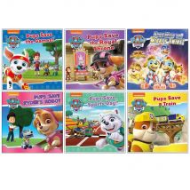 Nickelodeon Paw Patrol 6 Books Collection Set Pups Meet Mighty Twins!, Pups Save a Train