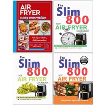 Air Fryer Easy Everyday, The Slim 800 Hot Air Fryer Simply Quick & Fast Food, Hot Air Fryer Recipe Cookbook & The Essential High Protein Cookbook 4 Books Collection Set