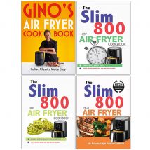 Gino's Air Fryer Cookbook, The Slim 800 Hot Air Fryer, Hot Air Fryer Recipe & The Essential High Protein 4 Books Collection Set