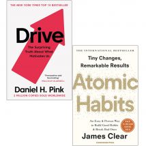 Atomic Habits, Drive The Surprising Truth by Daniel H. Pink 2 Books Collection Set