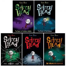 Stitch Head Series 5 Books Collection Set Pack by Guy Bass Paperback ( The Spider's Lair )