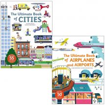 The Ultimate Book Series 2 Books Collection Set Cities & Airplanes and Airports Hardcover