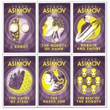Isaac Asimov Robot Series 6 Book Collection I Robot Caves Of Steel Naked Sun Robots Of Dawn Rest Of The Robots