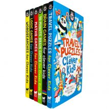 Clever Kids Brain Games 6 Books Collection Set Travel Puzzles for Clever Kids Paperback