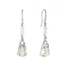 Lalique Icone Clear Drop Earrings
