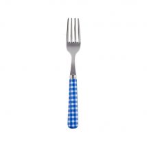 Sabre Gingham Lapis Blue 16cm Cake Fork