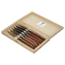 Claude Dozorme Exotic Wood Super Laguiole Steak Knives, Set of 6