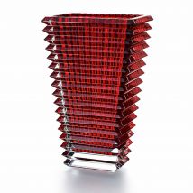 Baccarat Eye Rectangular Red Tall Vase, Large