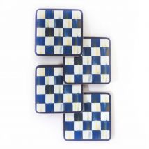 Mackenzie-Childs Royal Check Square Coasters, Set of 4